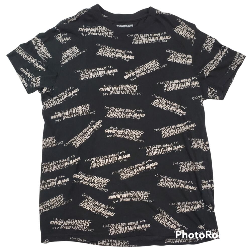 Calvin Klein | Black T-shirt with Logo Print Design | Size Small - Picture 1 of 4